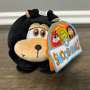 Smooshimals Black‎ DogPlush Stuffed Animal Round Collectible Toy NWT